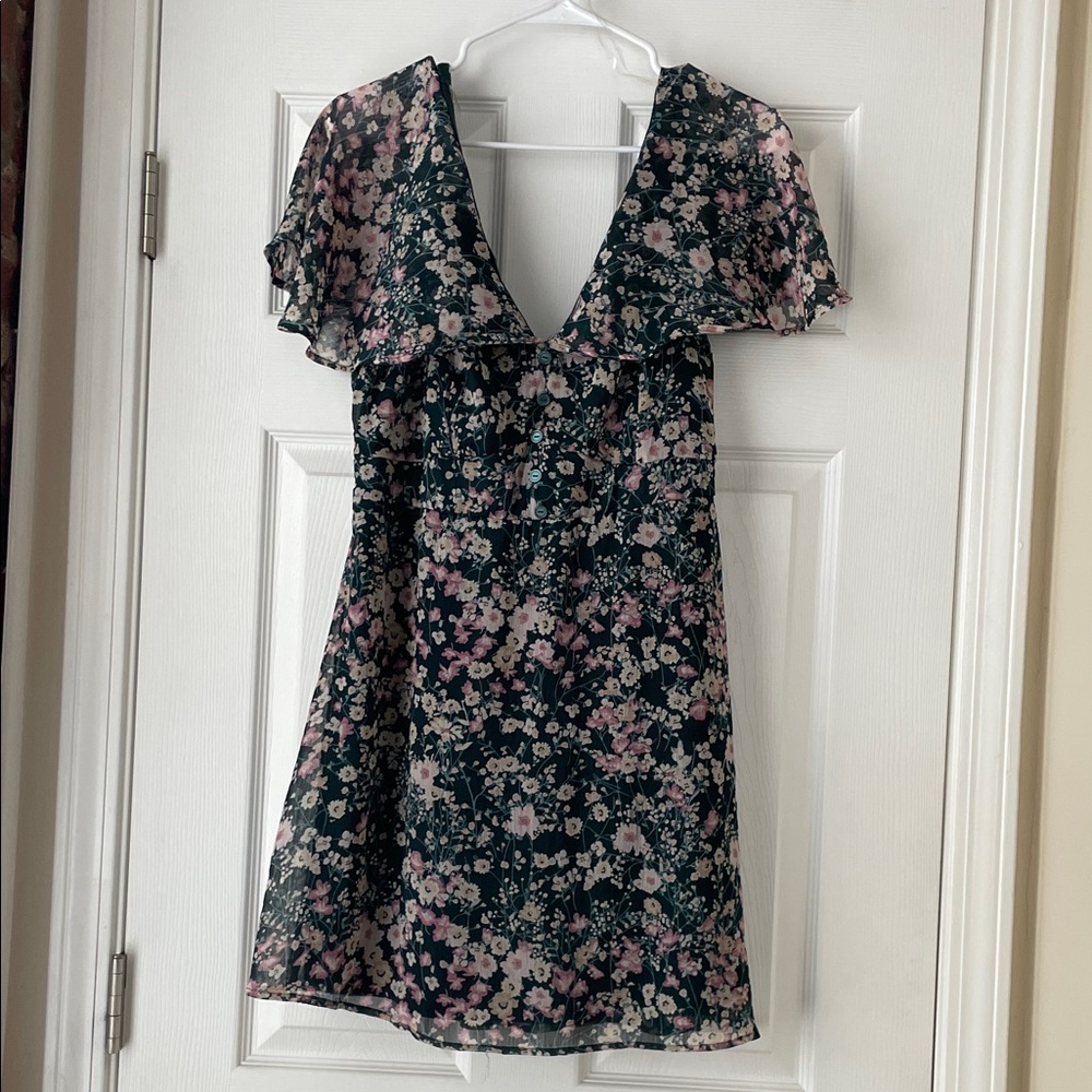 Xhilaration Green Floral‎ Dress Size Large